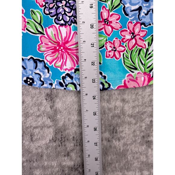 Ibkul Sun Shirt Small Womens Blue Floral UPF 50 Vented 1/4 Zip Top - Picture 6 of 8